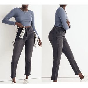 Madewell Curvy High-Rise Slim Straight Jeans in Richgrove Wash 30 NWT